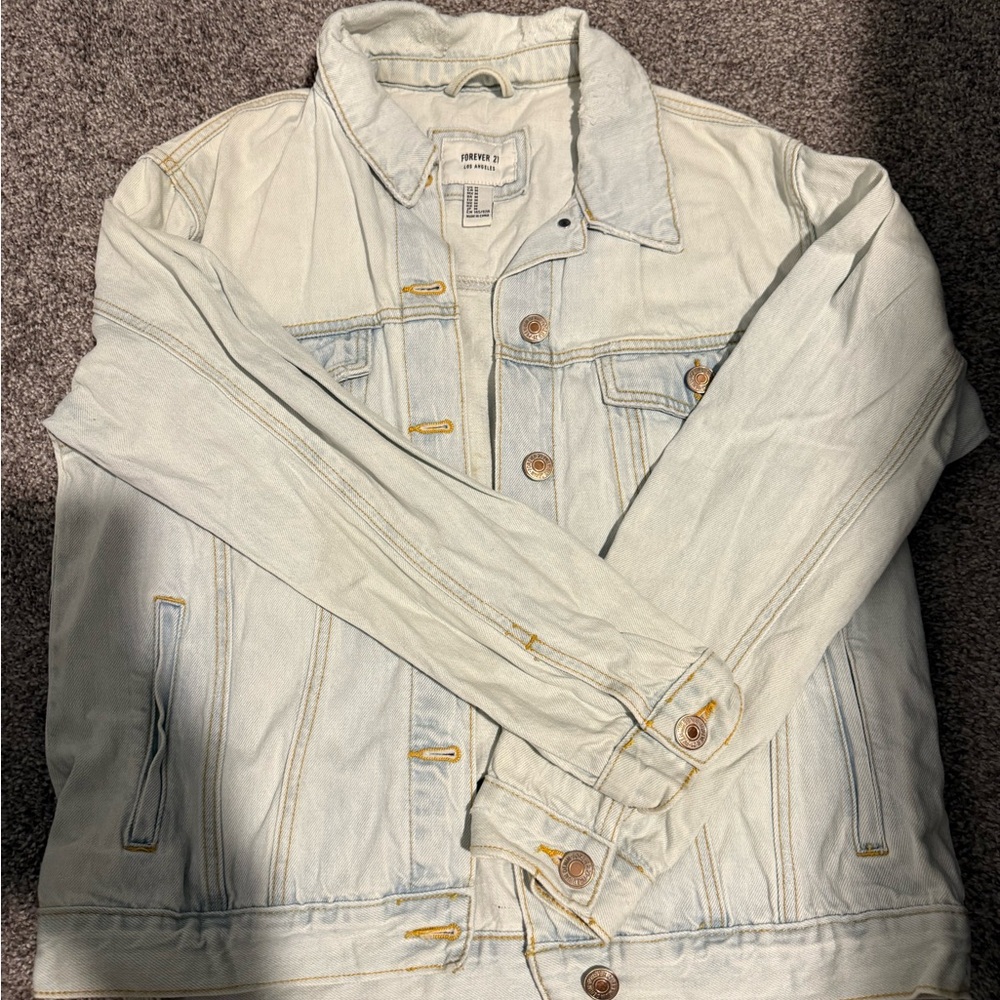 Light Denim Jacket with Button Details